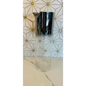 Vintage‎ Silver Fade Martini Pitcher – 10.5” Tall Mid-Century Modern Barware